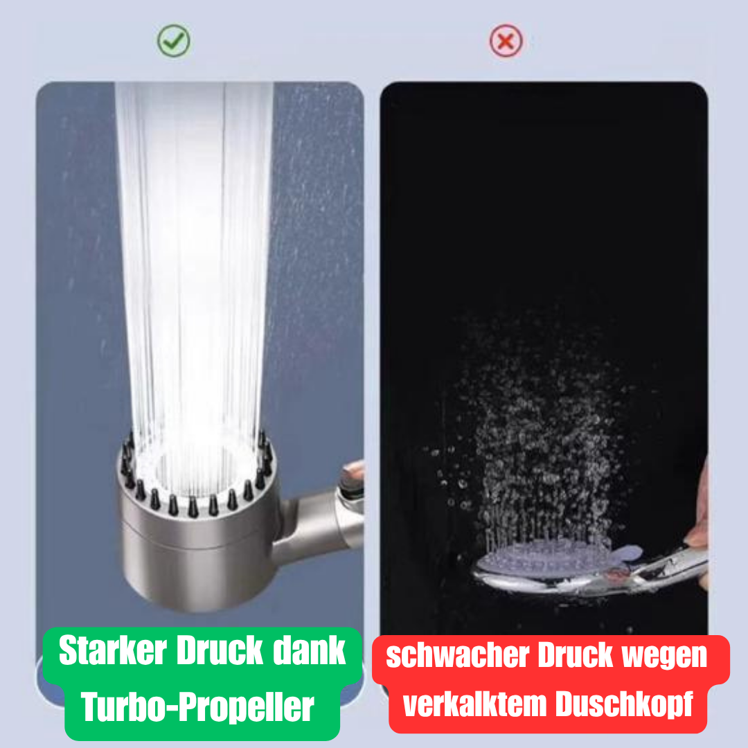 HydroStream Pro™ Duschkopf mit Turbolader und Ersatzfilter