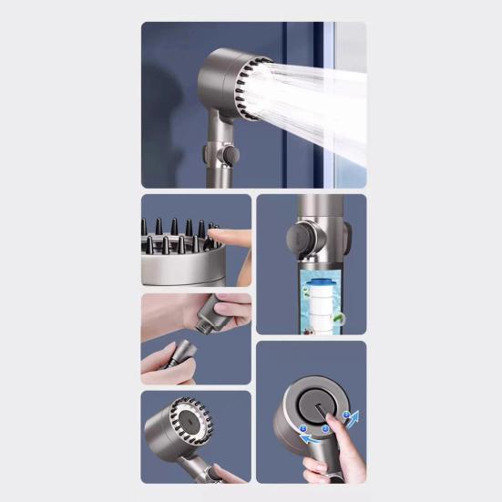 HydroStream Pro™ Duschkopf mit Turbolader und Ersatzfilter